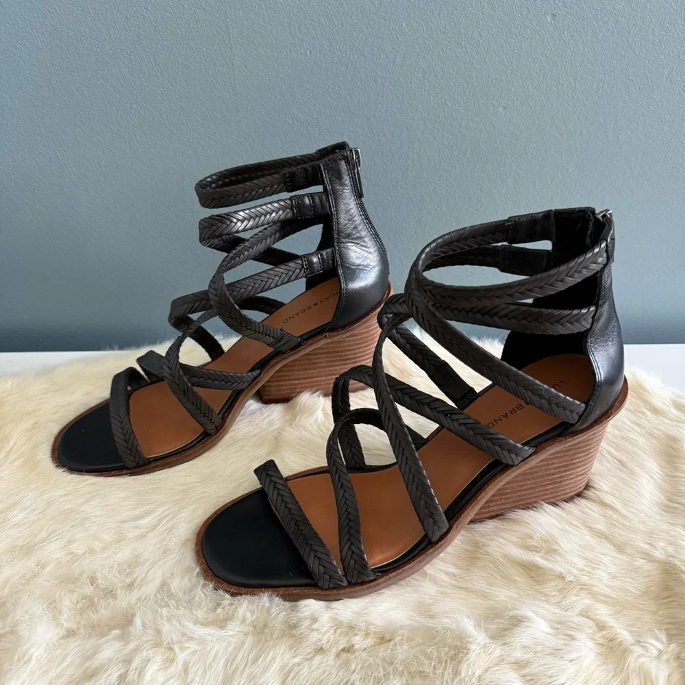 Lucky Brand Lollyi Black Monty Braid Sandal